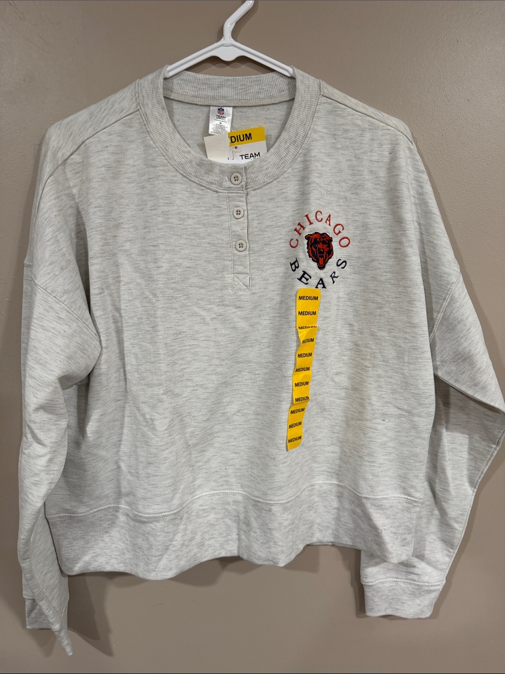 NEW Chicago Bears fleece lined sweatshirt medium